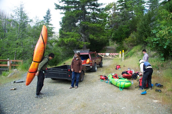Getting ready for our hike up to Chetco Pass the POC Gate