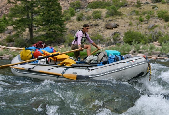 Standing While Rowing Above Tappan Falls