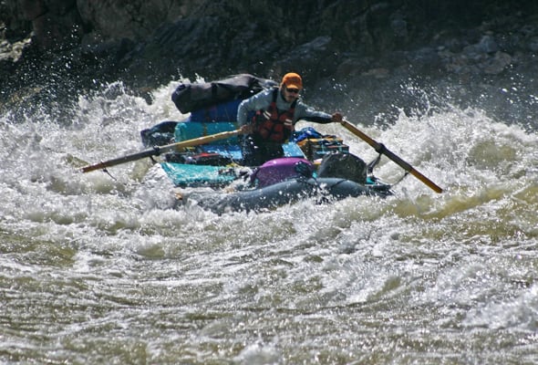 Using Oar Locks at High Water on the Main Salmon
