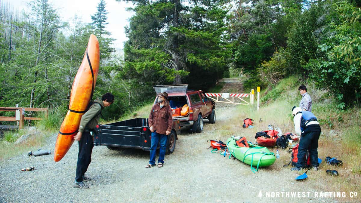 Beginning our hike to the Chetco River at McCaleb Ranch