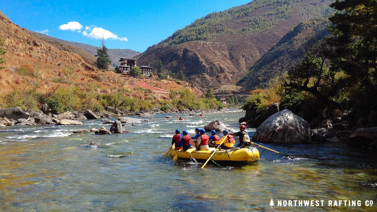 Rafting the Paro Chhu in Bhutan