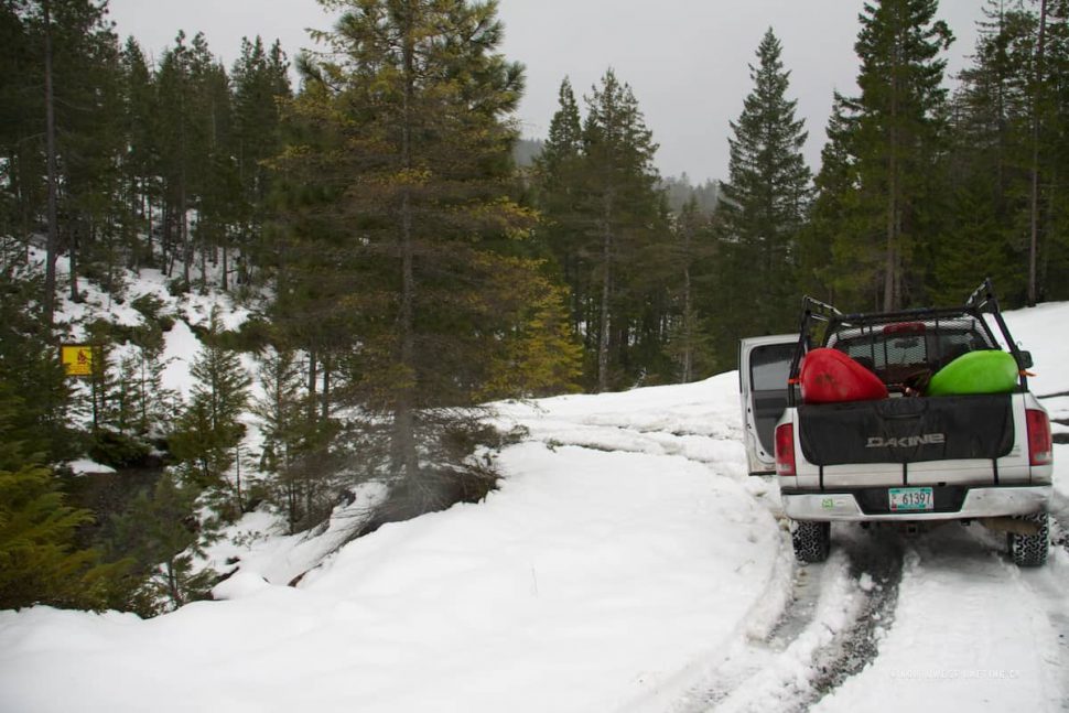 Turned back by snow on our second attempt at Baldface Creek