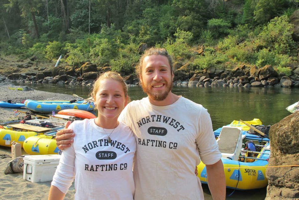 Kaela and fellow guide Ryan on the Rogue River