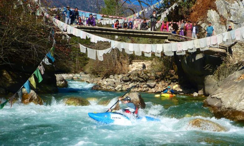 Put-in on the Upper Paro Chhu at Shana