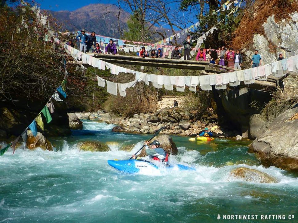 Put-in on the Upper Paro Chhu at Shana