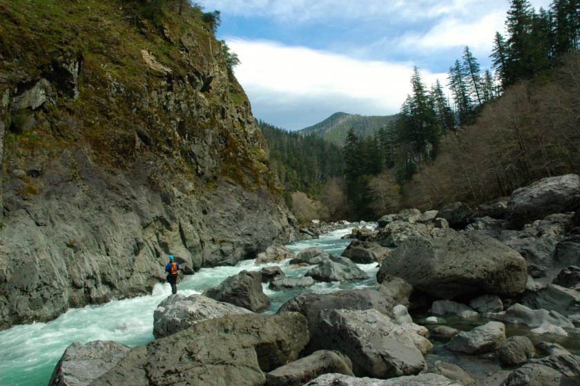 Scouting Illinois River at Green Wall