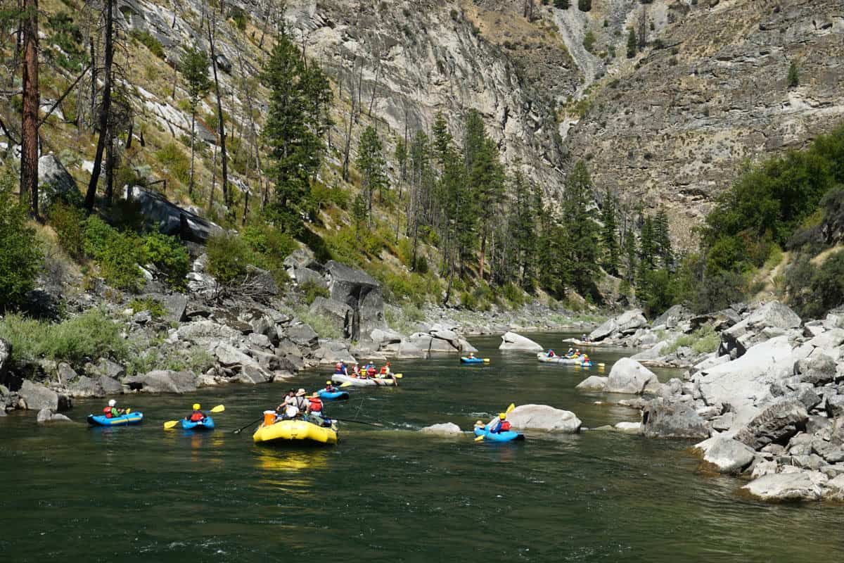Rafting and kayaking on the Middle Fork of the Salmon River