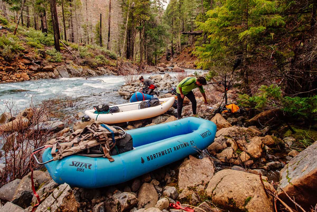 At put-in for the Upper North Fork of Rough and Ready Creek