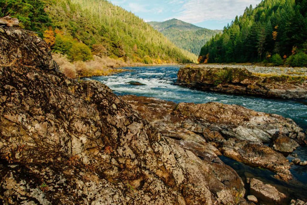 Looking back up on Tyee Rapid
