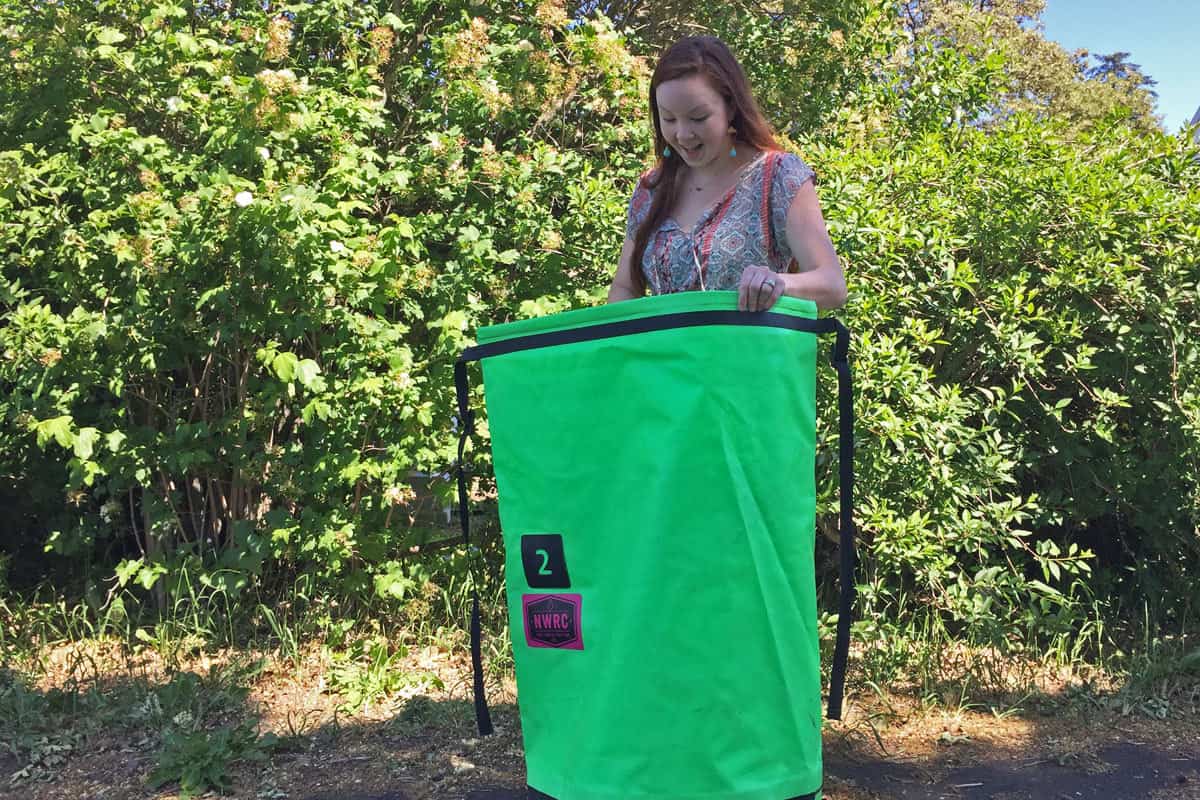 Dry Bags are the size of a large garbage bag