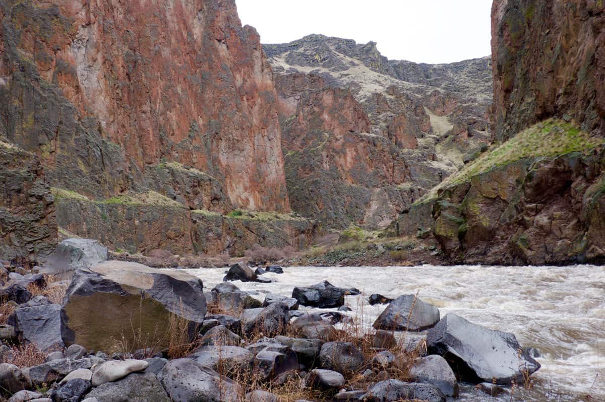 Rhyolite walls of Iron Point Canyon