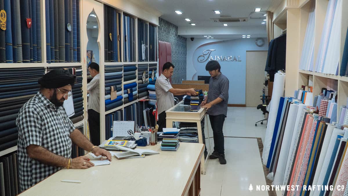 Visit a tailor for a custom suit or dress