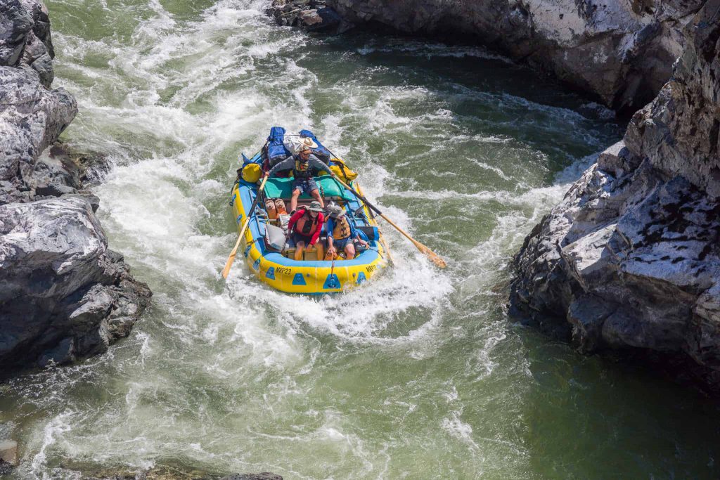 Paddling the Oar Boat through Mule Creek Canyon