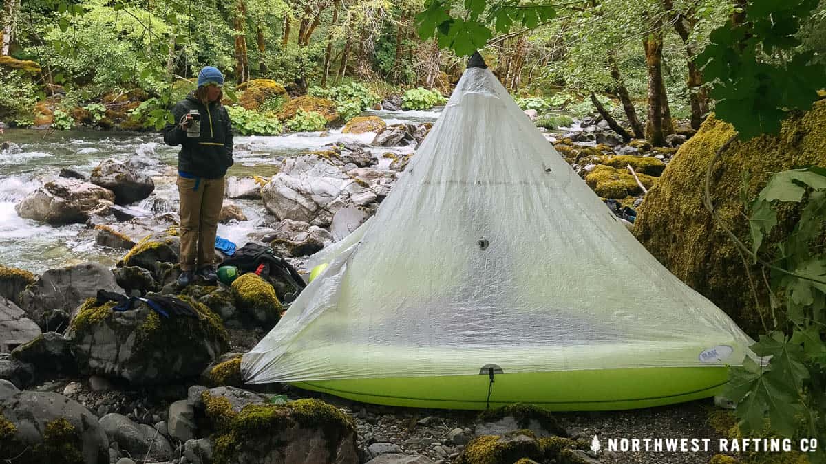 Hyperlite Ultamid 4 Tent next to Boulder Creek
