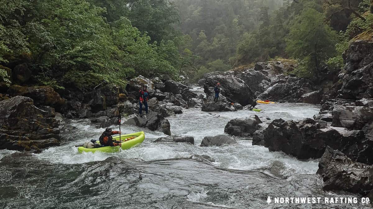 Kayaking through the Tin Cup Rapids