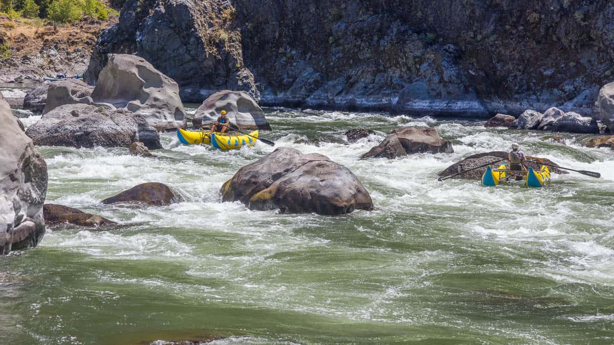 Cataraft going through the Beaver Slide at Blossom Bar