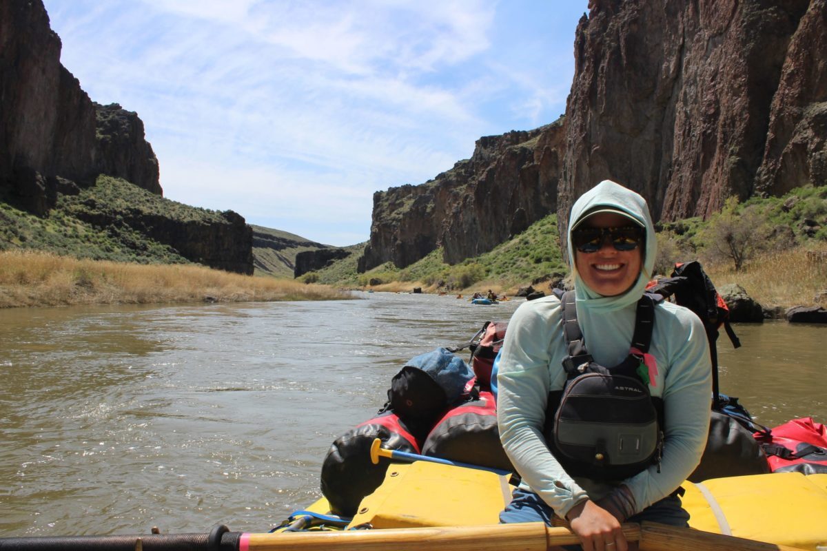 A happy river guide.