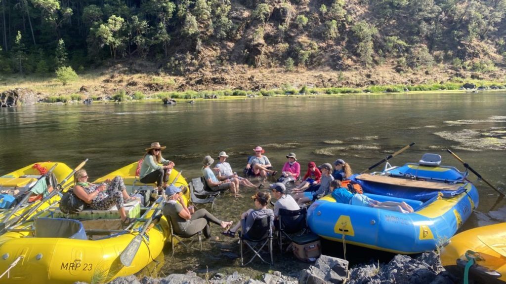 Relaxing at Camp on the Rogue River