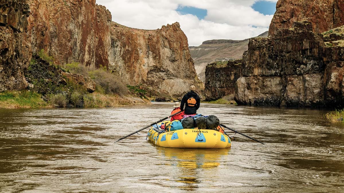 Oar Raft on the Owyhee River