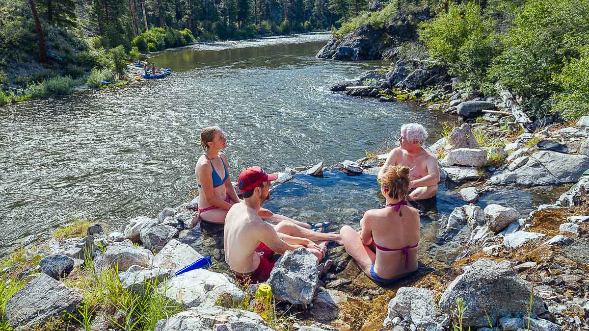Sunflower Hot Spring on the Middle Fork of the Salmon River in Idaho