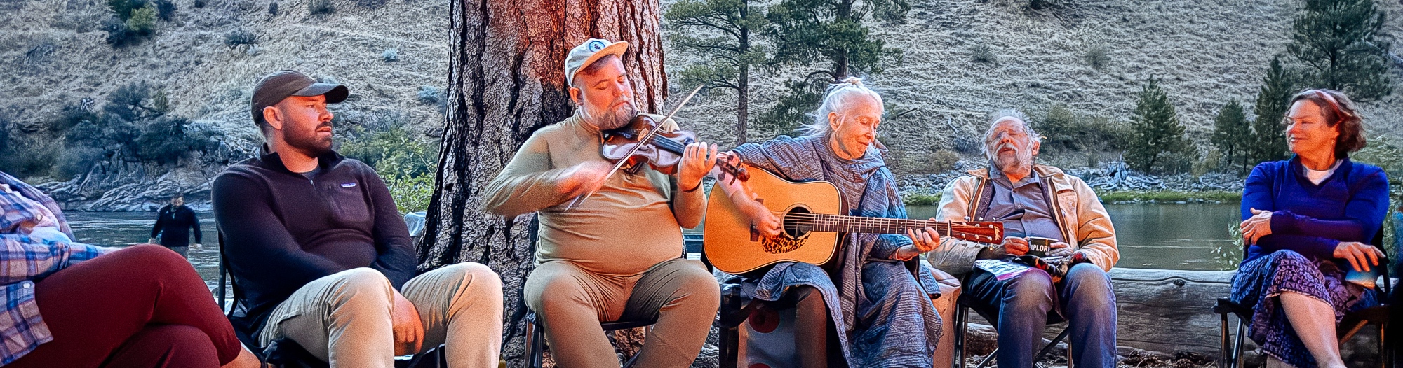 Laurie Lewis and Brandon Godman on the Middle Fork of the Salmon River