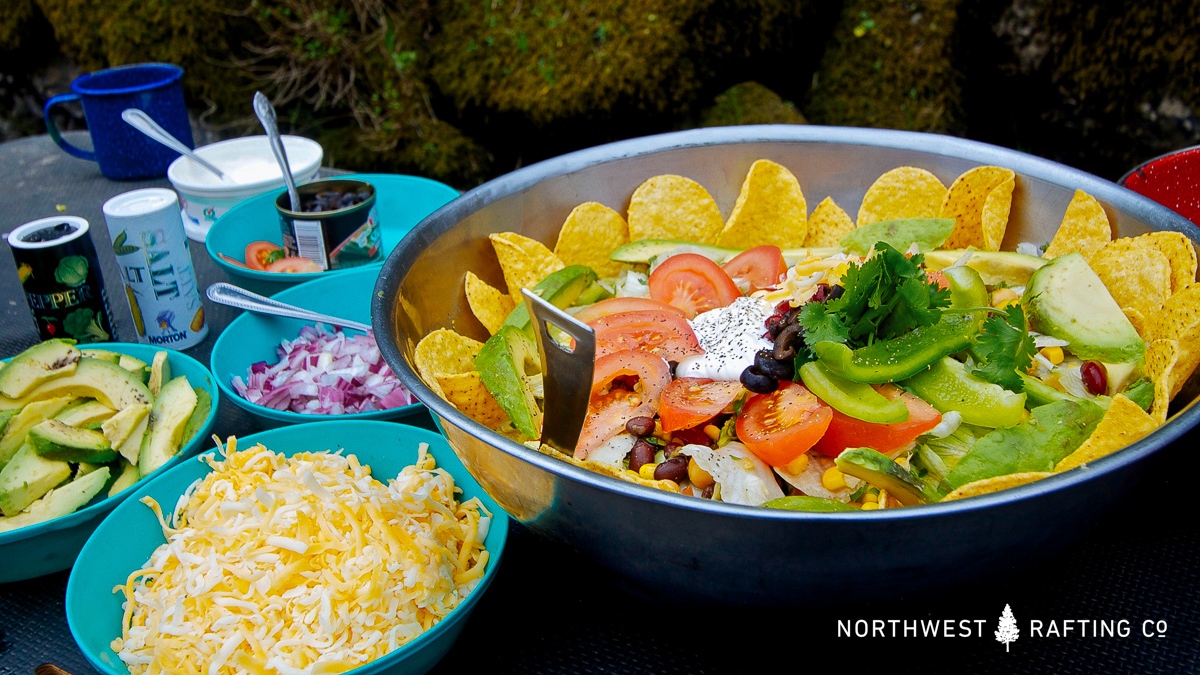 Taco Salad on the Rogue River