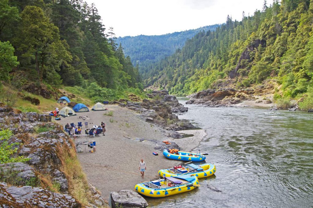 Camping near Kelsey Creek on the Rogue River