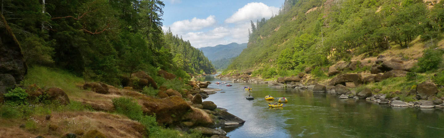 The Rogue River is the perfect classroom for our Class III Rowing School