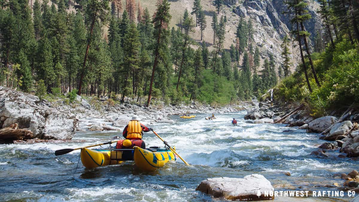 The South Fork of the Salmon River has both challenging rapids and stunning scenery