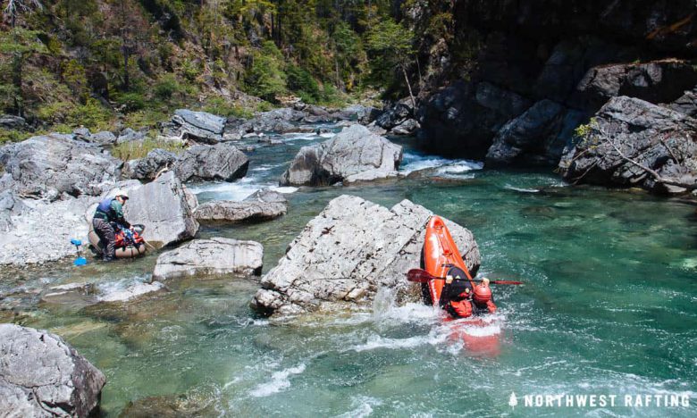 J.R. Splatting a Rock in the Heart of the Chetco River Gorge