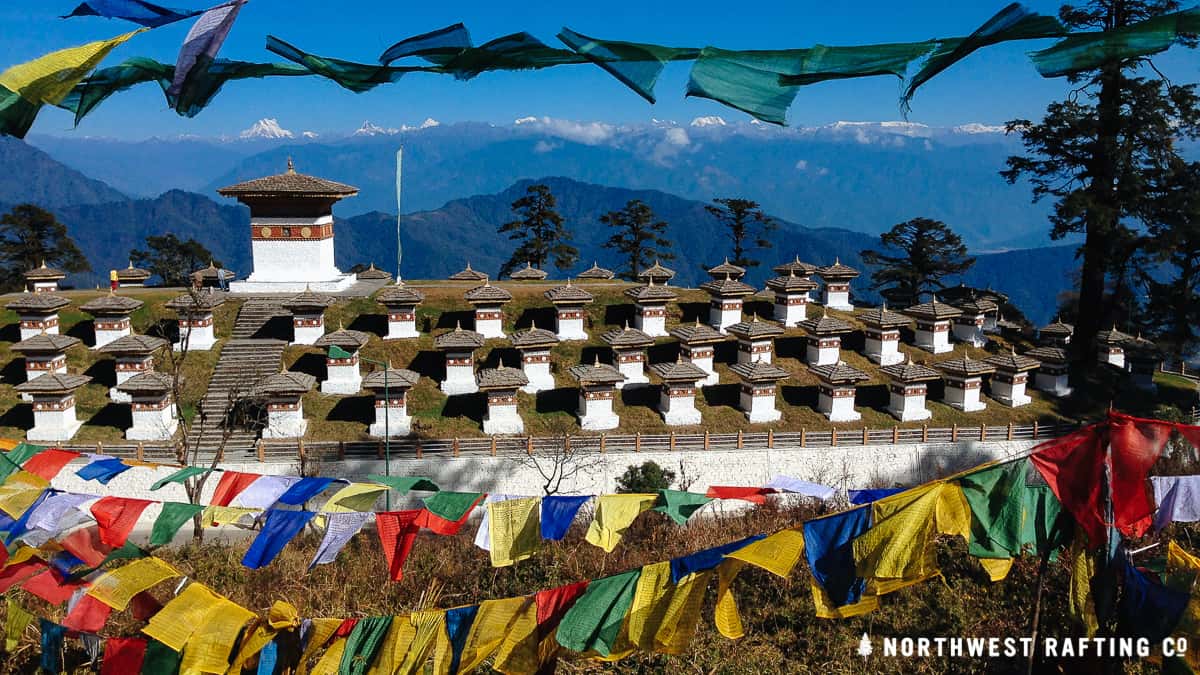 Himalays, Chortens, and Prayer Flags at Dochu La