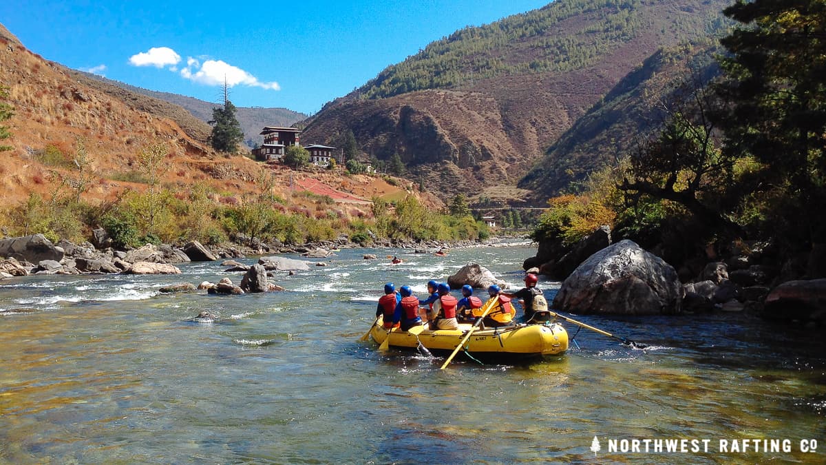 Rafting the Paro Chhu in Bhutan