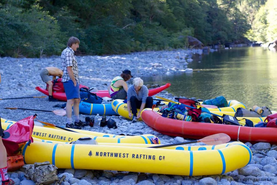 Packing our gear at Tolman Ranch on the Chetco River
