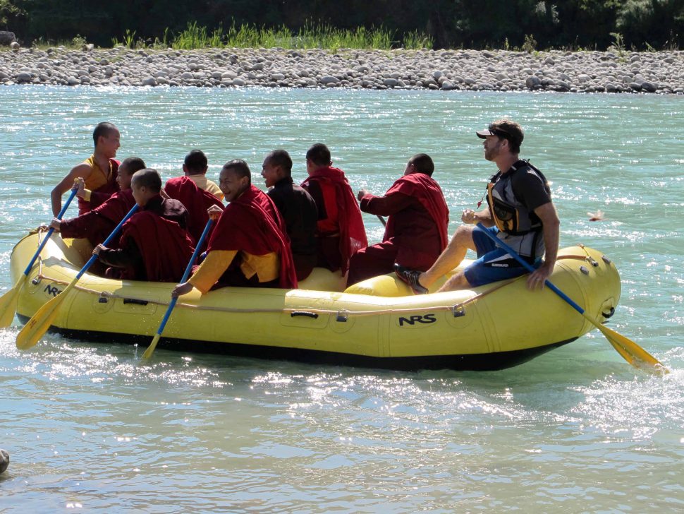 "Remember that time we took monks rafting on the Po Chhu?"