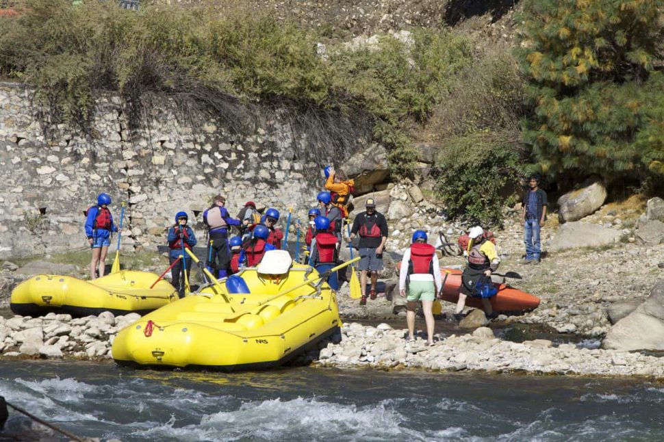 Preparing to go rafting on the Thimphu Chhu Preparing to go rafting on the Thimphu Chhu