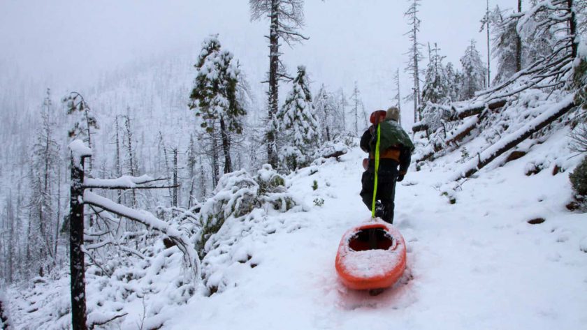 Hiking the mining road to the South Fork of Rough and Ready Creek