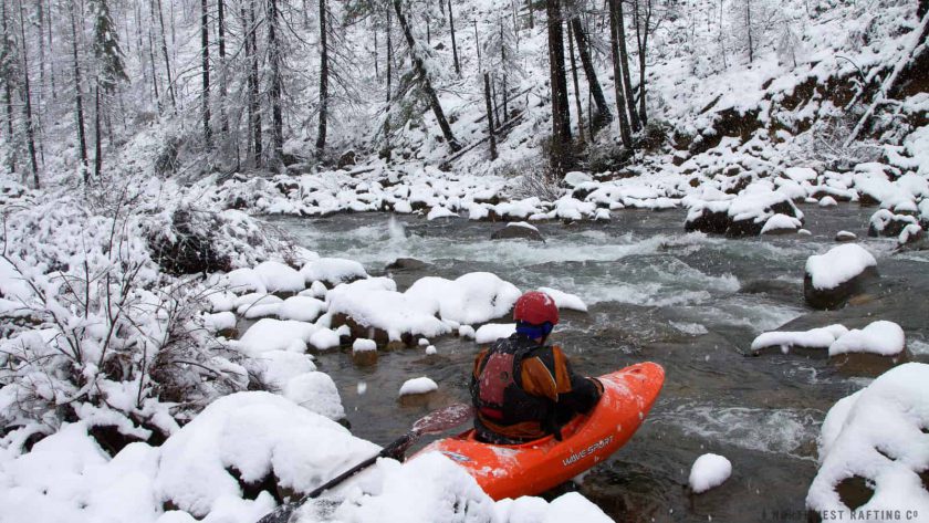 J.R. getting ready to paddle the South Fork of Rough and Ready Creek