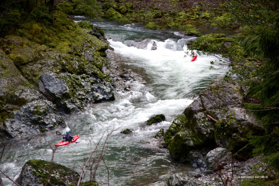 Entering the lower gorge of the Elk River