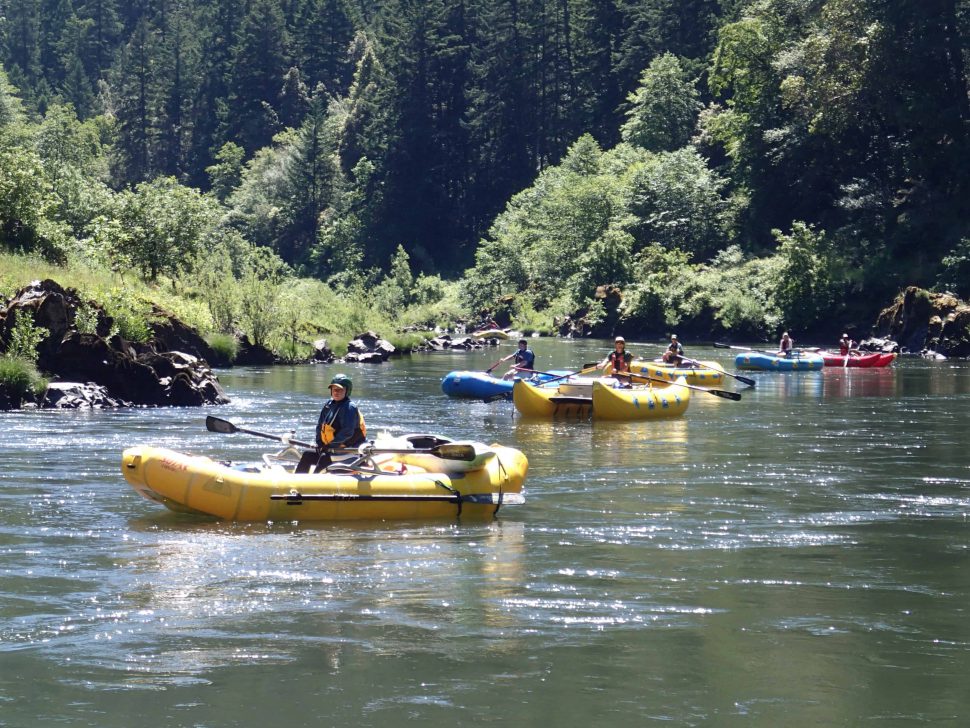 Rowing School guests on the Rogue River