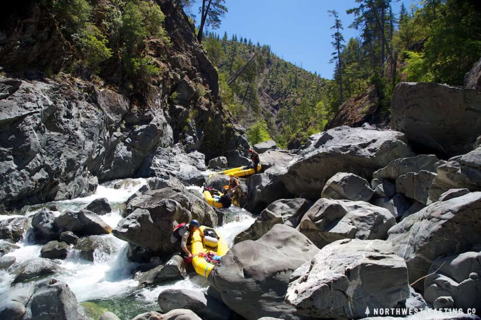 Portaging in the Upper Gorge of the Chetco River