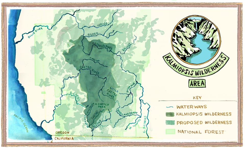 Kalmiopsis Wilderness Map