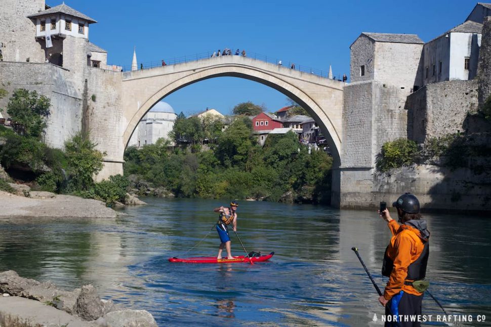Stand Up Paddling Below the Stari Most in Herzegovina
