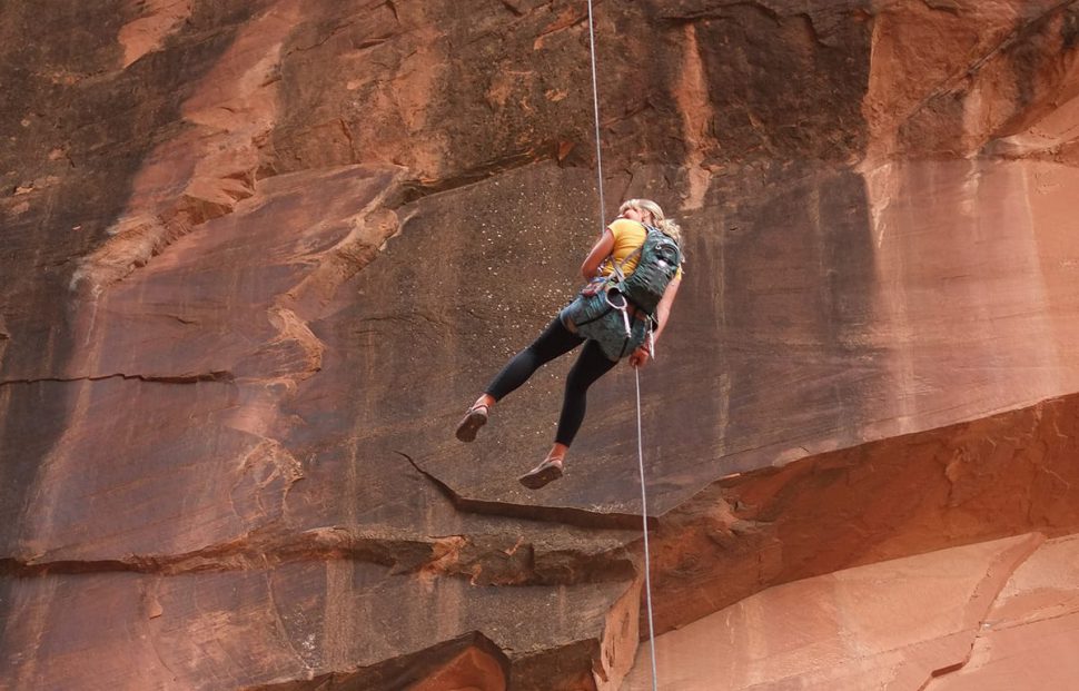 Chrissy Rappelling