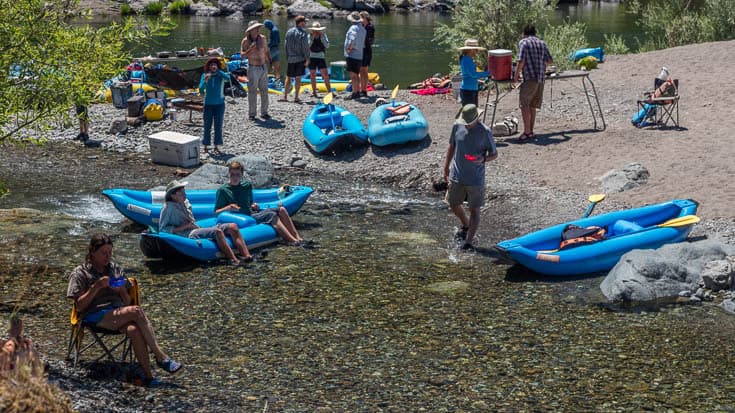 Camping along Mule Creek on the Rogue River