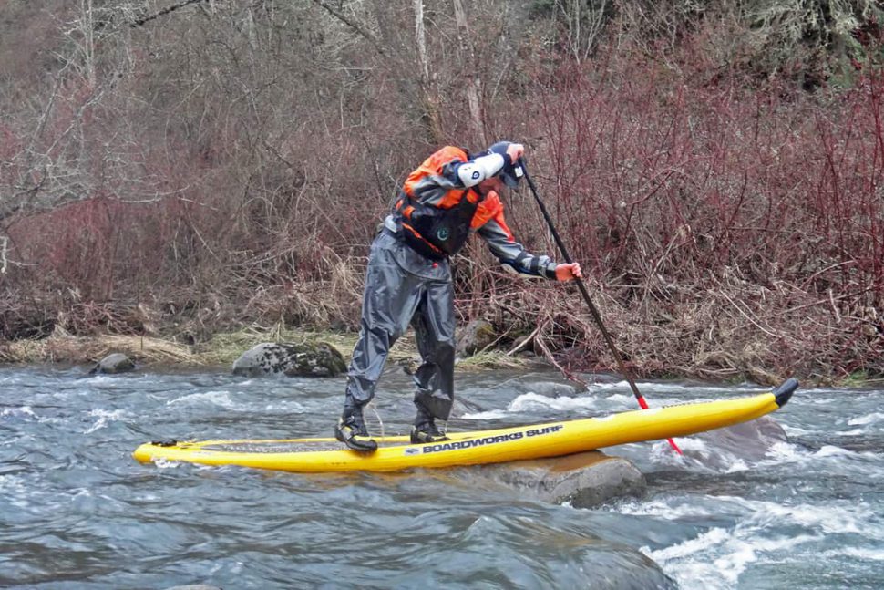 SUP Rock Stall on the Hood River