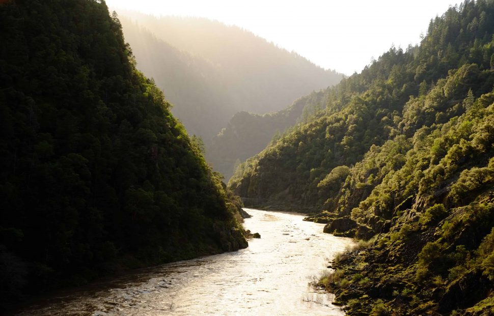 Looking down the Rogue River at Grave Creek