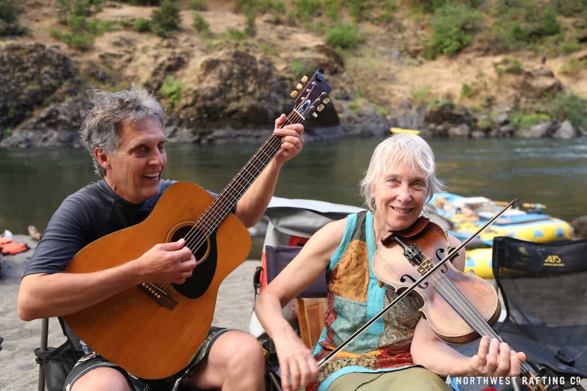 Laurie Lewis and Tom Rozum on the Rogue River