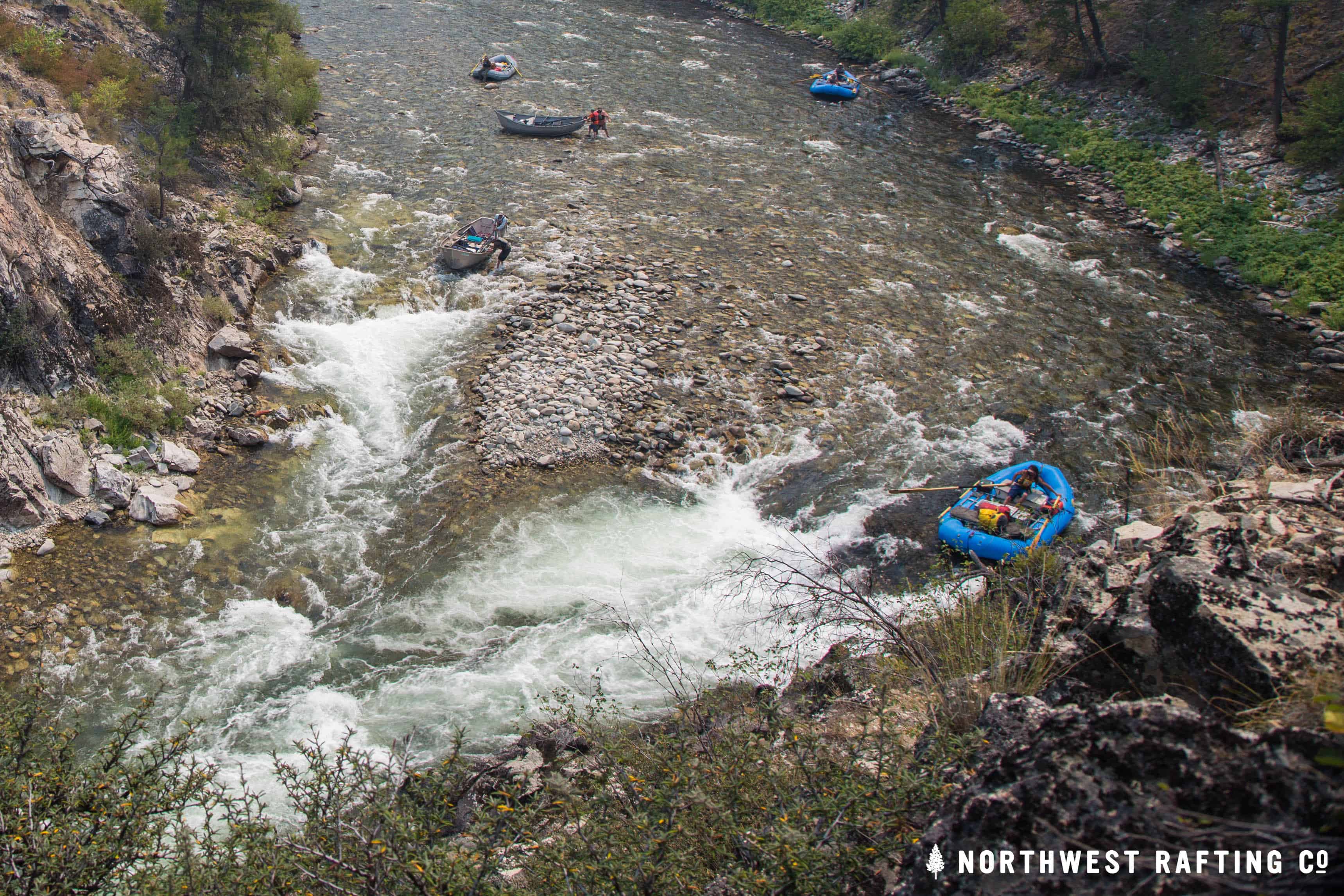 The Entrance to Pistol Creek Rapid at 1.7 feet