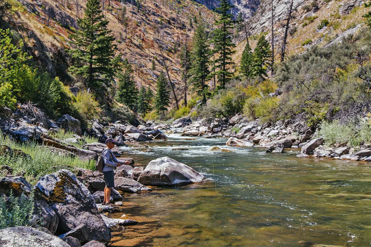 The cool waters of Big Creek are a ideal place to fish in the summer