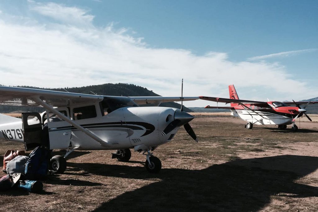 At the Airstrip in Stanley, on Our Way to the River!